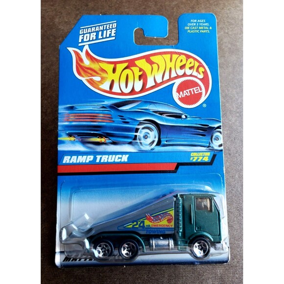 Hot Wheels RAMP TRUCK MAINLINE Green #774 & RACE TEAM SERIES II Blue #395 LOT X2 - Picture 5 of 16